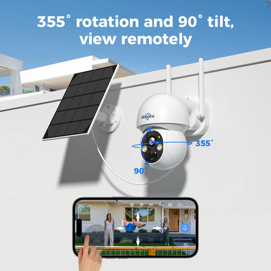 4MP Wifi PTZ Solar IP Camera Security System Kit
