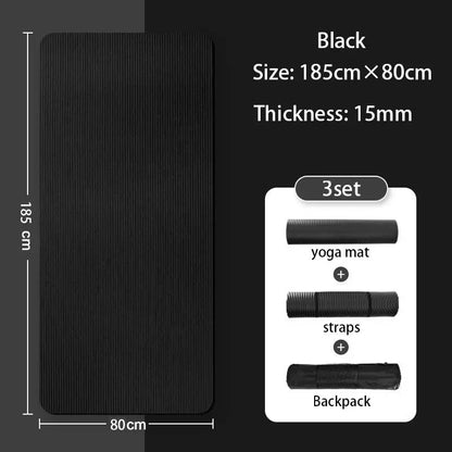 185*90CM Thickened Yoga NBR Waterproof Mat 