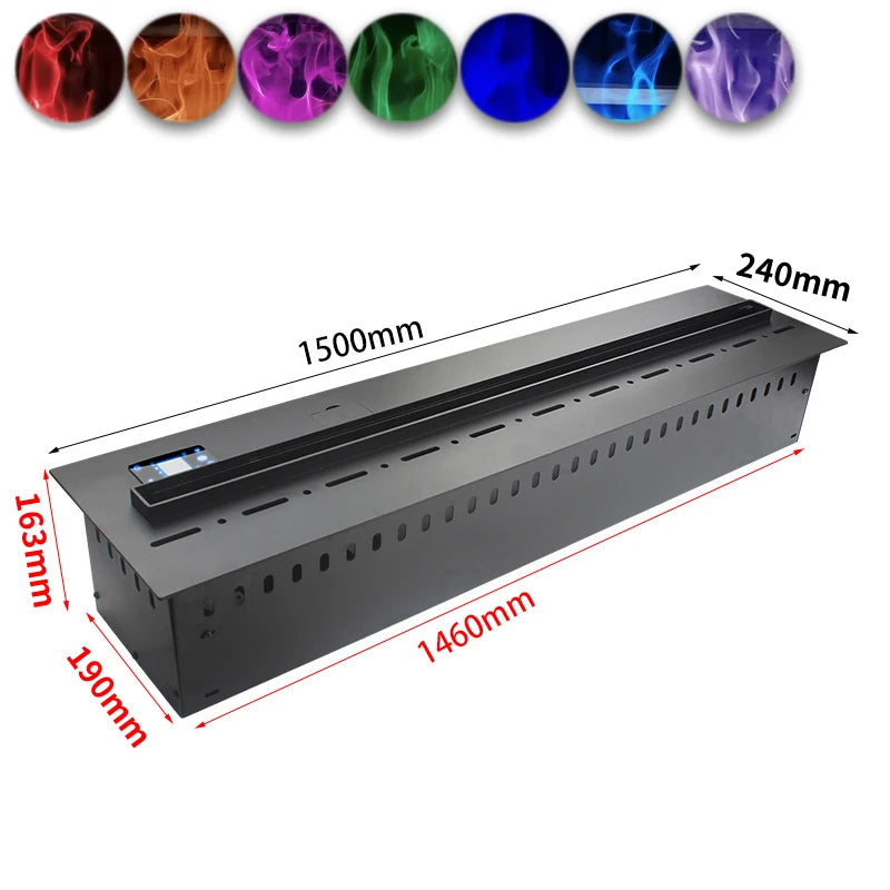 3D Atomized Fireplace with Colorful Steam Flame