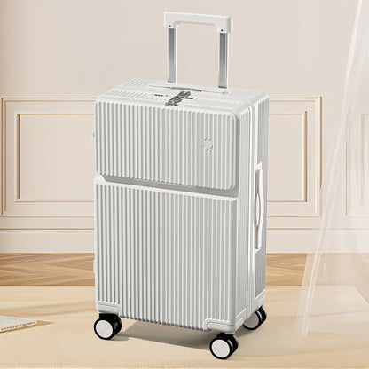 Multifunctional Front Opening Luggage With Cup Holder - Sheiloo