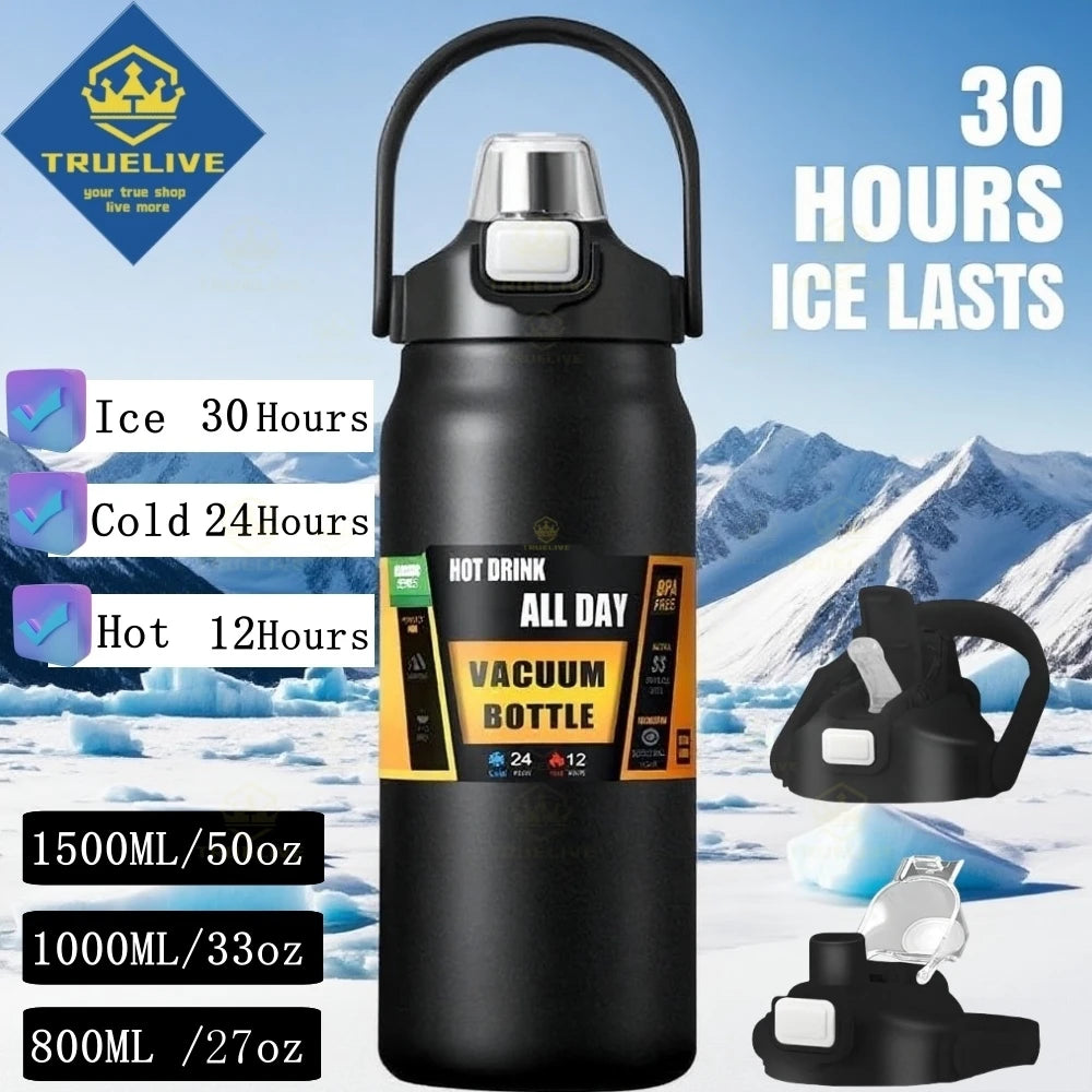 Stainless Steel Thermal Portable Thermos with Straw