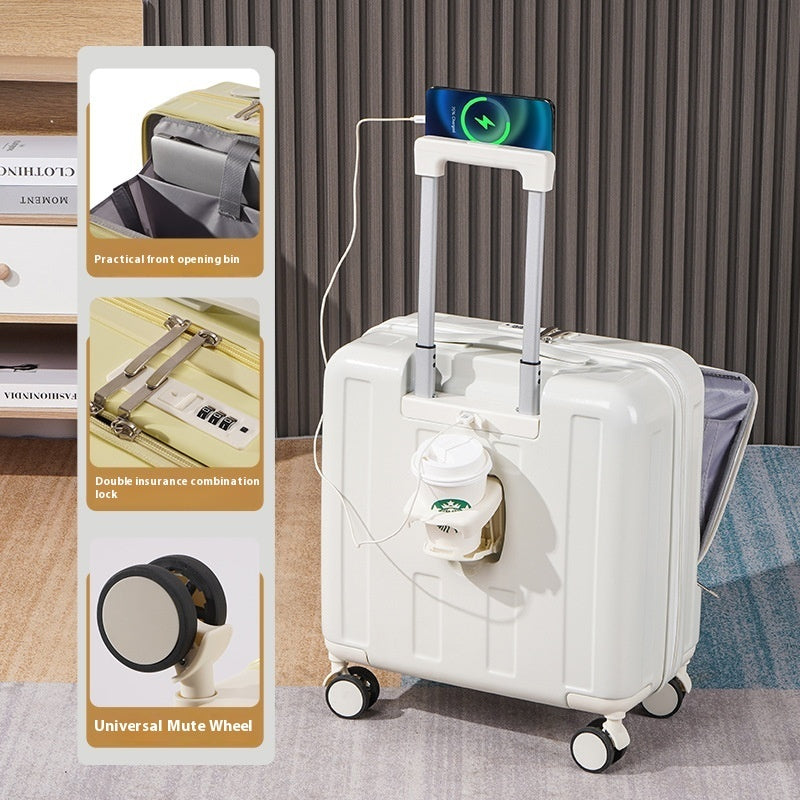 Multi-functional 18-inch Full-opening Luggage With Stand - Sheiloo