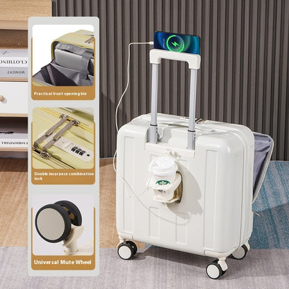 Multi-functional 18-inch Full-opening Luggage With Stand - Sheiloo
