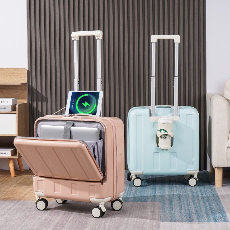 Multi-functional 18-inch Full-opening Luggage With Stand - Sheiloo