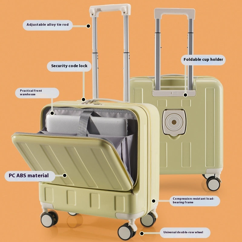 Multi-functional 18-inch Full-opening Luggage With Stand - Sheiloo