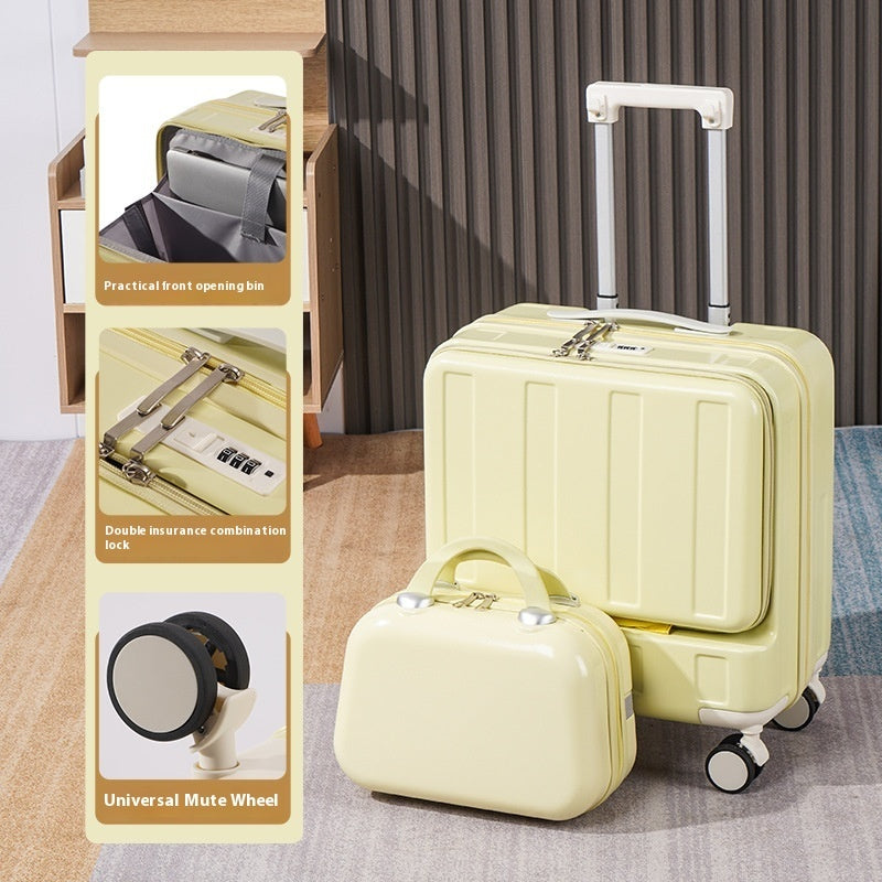 Multi-functional 18-inch Full-opening Luggage With Stand - Sheiloo