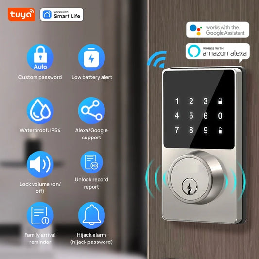 PP Control Waterproof Keyless Entry Door Lock with Touchscreen 