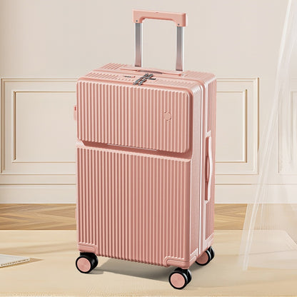 Multifunctional Front Opening Luggage With Cup Holder - Sheiloo