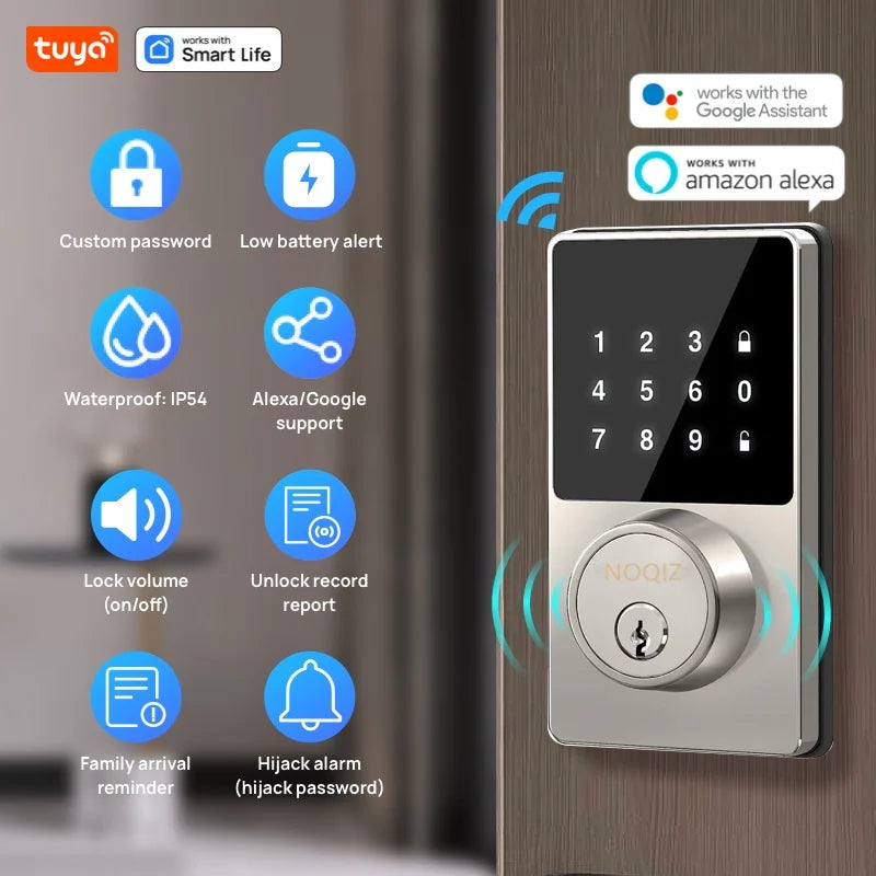 PP Control Waterproof Keyless Entry Door Lock with Touchscreen 