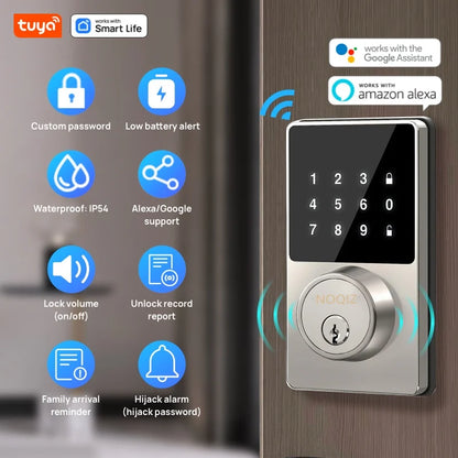 PP Control Waterproof Keyless Entry Door Lock with Touchscreen 