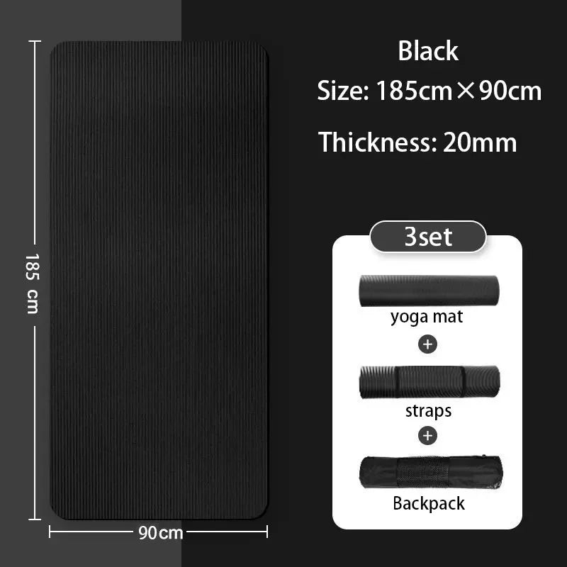 185*90CM Thickened Yoga NBR Waterproof Mat 
