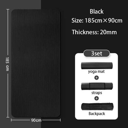 185*90CM Thickened Yoga NBR Waterproof Mat 