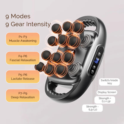 12-Head Fascia Gun High-Frequency Vibration Body Massager