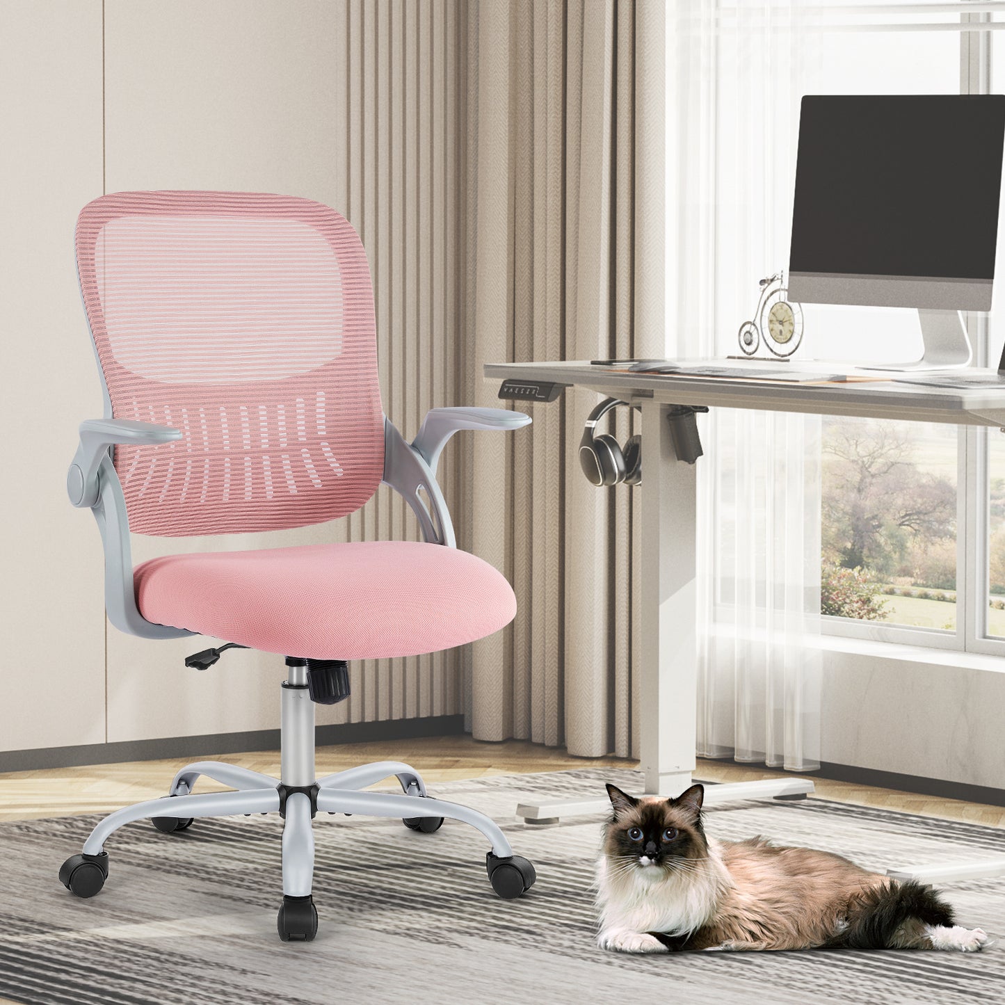 Adjustable Tall Office Chair With Foot Ring - Sheiloo
