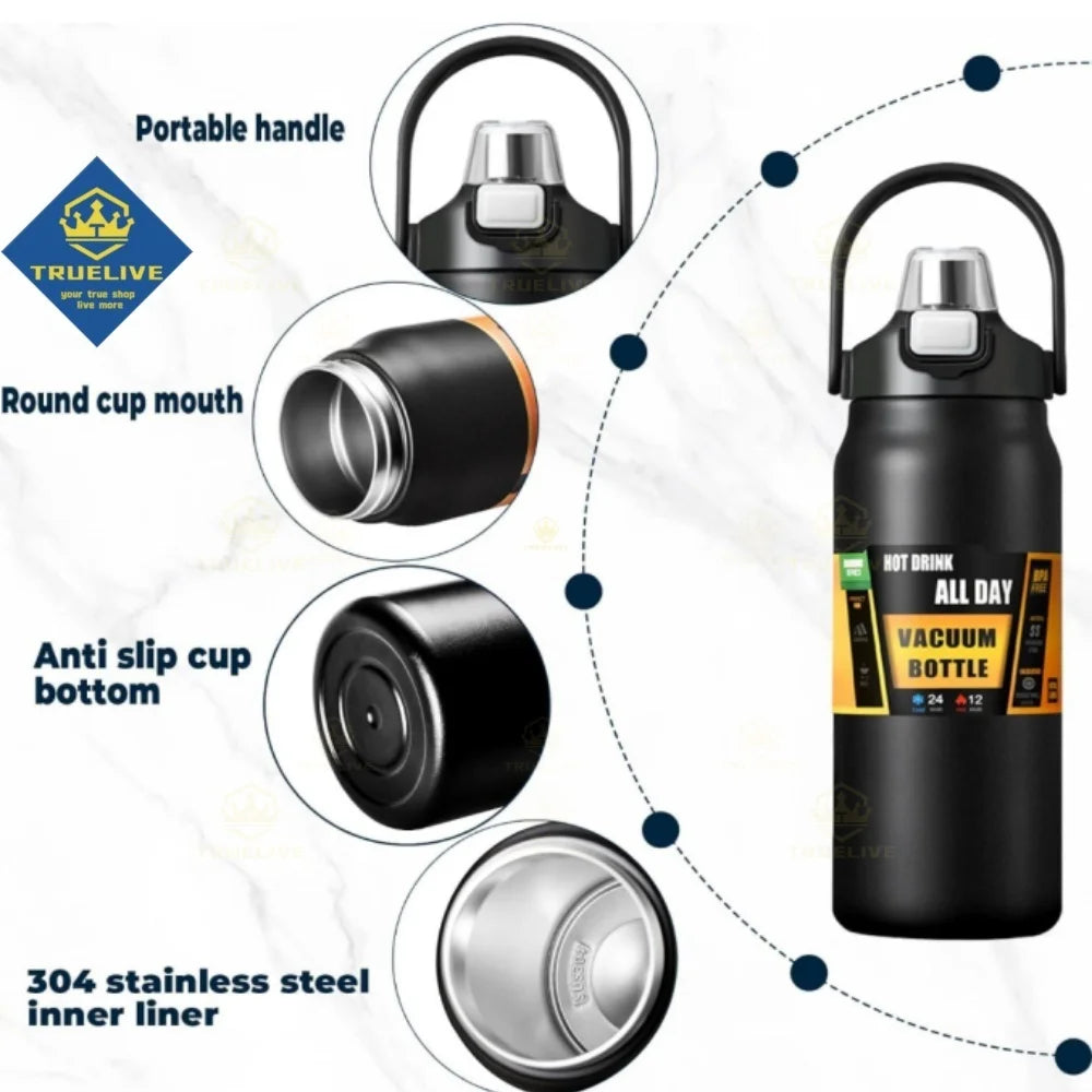 Stainless Steel Thermal Portable Thermos with Straw