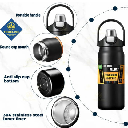 Stainless Steel Thermal Portable Thermos with Straw