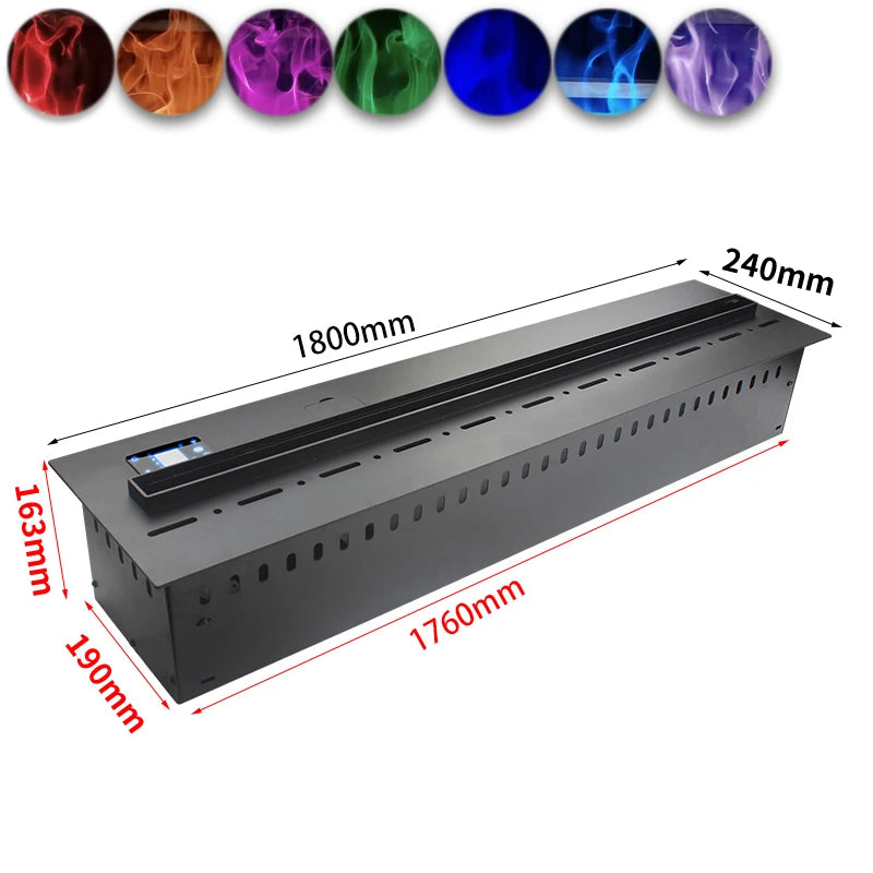 3D Atomized Fireplace with Colorful Steam Flame